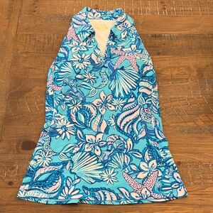 Lilly Pulitzer Luxletic Blue and Pink Floral Top